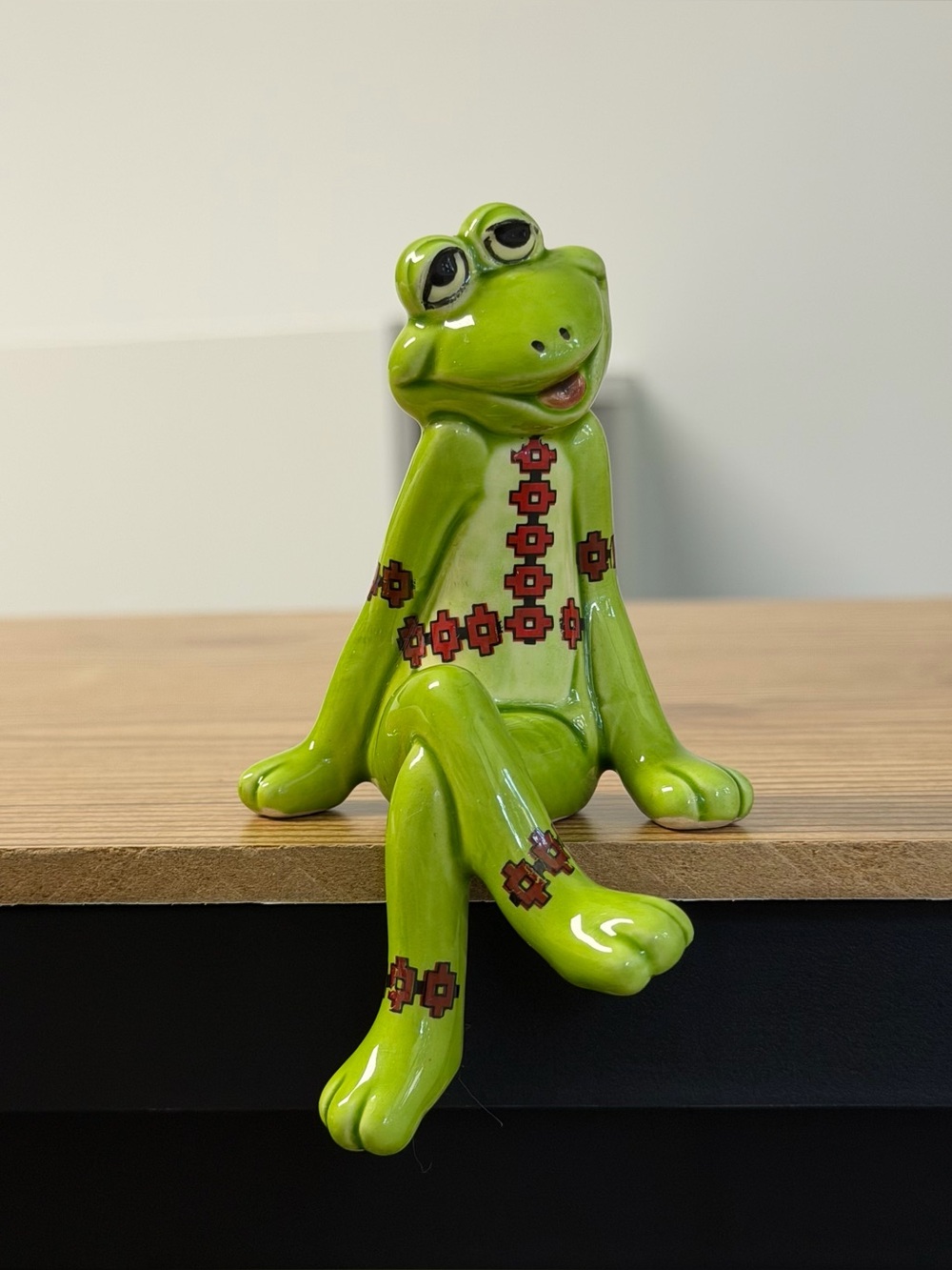 Vintage Ceramic Frog Shelf Sitter Decorative Figurine